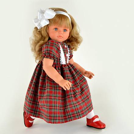 Кукла Пепа в клетчатом платье, 60 см. 